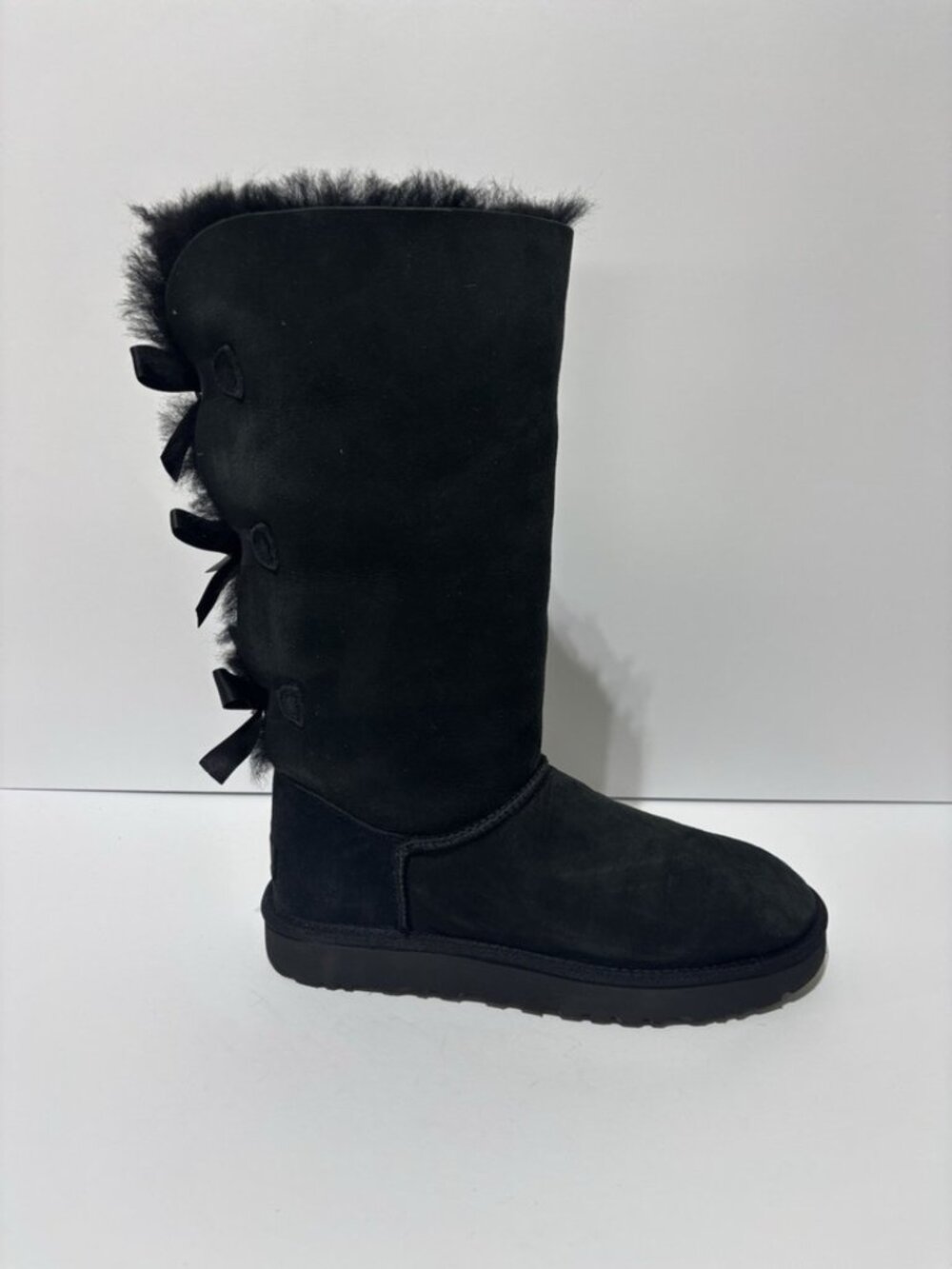 UGG Women’s Bailey Bow Tall II Black Winter Boots, Size 9 M